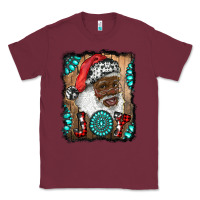 Burgundy african american santa joy Classic Tee - RanaPortraitStore