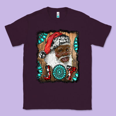 African American Santa Joy Classic Tee Designed By Ranaportraitstore