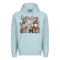 Blue Mist coffee time gnomies Premium Hoodie - MaliasSmallBusiness