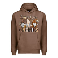 Chestnut coffee time gnomies Premium Hoodie - MaliasSmallBusiness