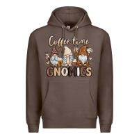 Coffee coffee time gnomies Premium Hoodie - MaliasSmallBusiness
