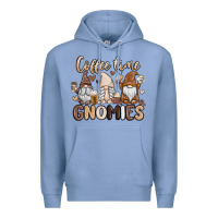 Colony Blue coffee time gnomies Premium Hoodie - MaliasSmallBusiness