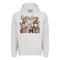 Dove Grey coffee time gnomies Premium Hoodie - MaliasSmallBusiness