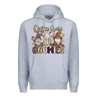 Heather Grey coffee time gnomies Premium Hoodie - MaliasSmallBusiness