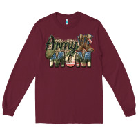 Burgundy army mom Long Sleeve Tee - Zillion Design Studio