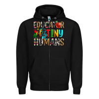 Black educator of tiny humans Zipper Hoodie - Zillion Design Studio