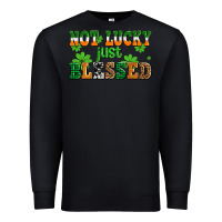Black not lucky just blessed Premium Sweatshirt - AdoDesignShop