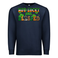 Navy not lucky just blessed Premium Sweatshirt - AdoDesignShop