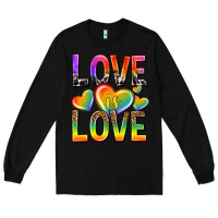 Black love is love with hearts Long Sleeve Tee - texasbilliewilder