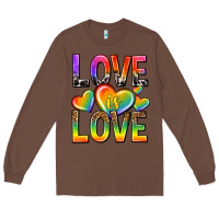 Chestnut love is love with hearts Long Sleeve Tee - texasbilliewilder
