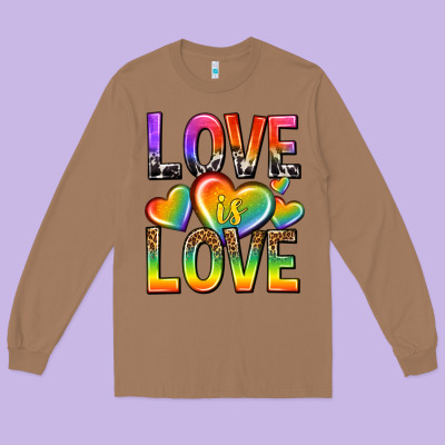 Long Sleeve Tee love is love with hearts