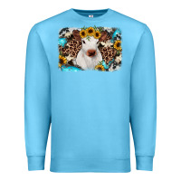 Ocean Blue cowhide leopard calf Premium Sweatshirt - JahusDesignShop