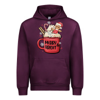 Mauve Wine merry and bright Urban Hoodie - MaliasSmallBusiness