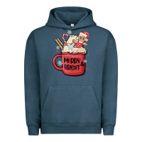 Pigment Midnight Navy merry and bright Urban Hoodie - MaliasSmallBusiness