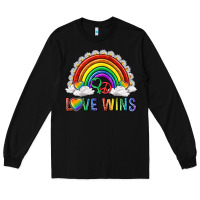 Black love wins with daisy and heart Long Sleeve Tee - texasbilliewilder