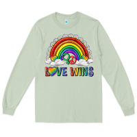 Matcha love wins with daisy and heart Long Sleeve Tee - texasbilliewilder