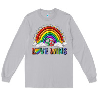 Moon Dust love wins with daisy and heart Long Sleeve Tee - texasbilliewilder
