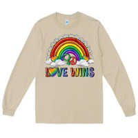 Mushroom love wins with daisy and heart Long Sleeve Tee - texasbilliewilder