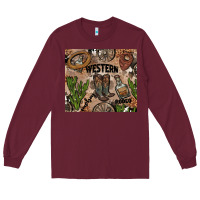 Burgundy western rodeo Long Sleeve Tee - AdoDesignShop