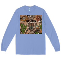 Colony Blue western rodeo Long Sleeve Tee - AdoDesignShop