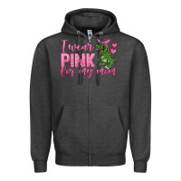 Charcoal Heather I Wear Pink For My Mom Zipper Hoodie - texasbilliewilder