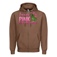 Chestnut I Wear Pink For My Mom Zipper Hoodie - texasbilliewilder
