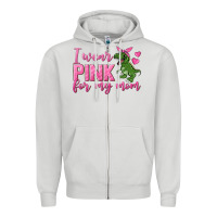 Dove Grey I Wear Pink For My Mom Zipper Hoodie - texasbilliewilder