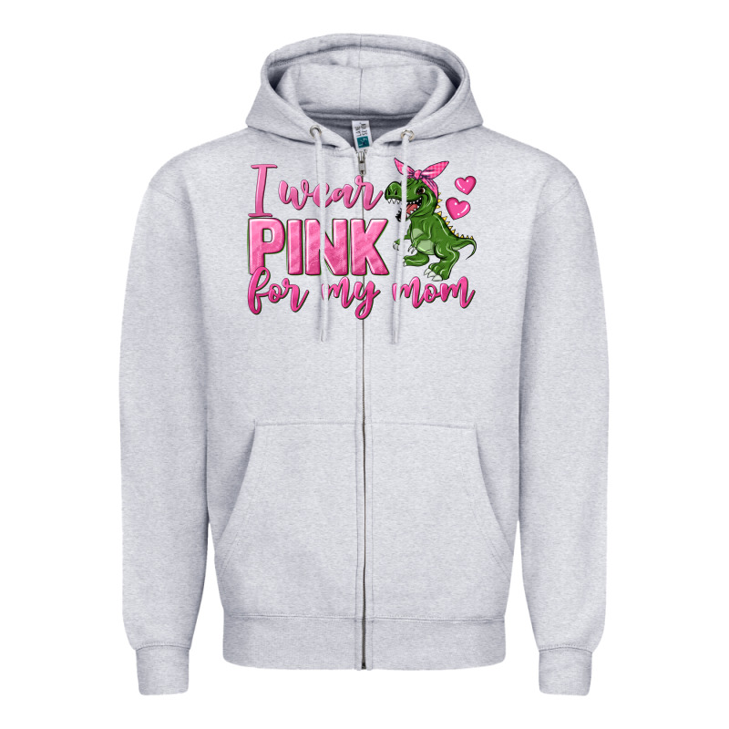 I Wear Pink For My Mom Zipper Hoodie by texasbilliewilder | Teevron
