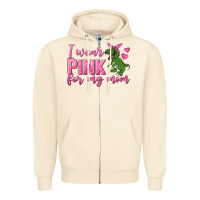Sandshell I Wear Pink For My Mom Zipper Hoodie - texasbilliewilder