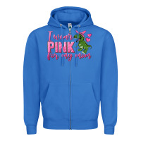 True Royal I Wear Pink For My Mom Zipper Hoodie - texasbilliewilder