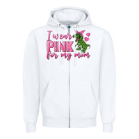 White I Wear Pink For My Mom Zipper Hoodie - texasbilliewilder
