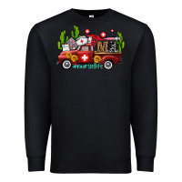 Black ma medical assistant nurse truck with cactus and sunflowers Premium Sweatshirt - AdoDesignShop