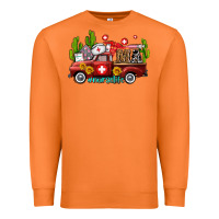 Carrot ma medical assistant nurse truck with cactus and sunflowers Premium Sweatshirt - AdoDesignShop