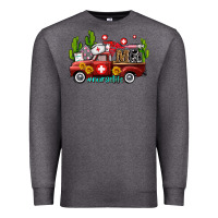 Charcoal Heather ma medical assistant nurse truck with cactus and sunflowers Premium Sweatshirt - AdoDesignShop