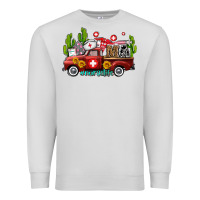 Dove Grey ma medical assistant nurse truck with cactus and sunflowers Premium Sweatshirt - AdoDesignShop