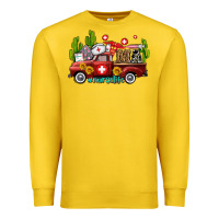 Lemon ma medical assistant nurse truck with cactus and sunflowers Premium Sweatshirt - AdoDesignShop