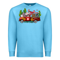 Ocean Blue ma medical assistant nurse truck with cactus and sunflowers Premium Sweatshirt - AdoDesignShop