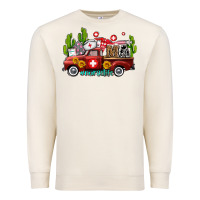 Sandshell ma medical assistant nurse truck with cactus and sunflowers Premium Sweatshirt - AdoDesignShop