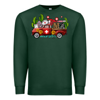 Sports Green ma medical assistant nurse truck with cactus and sunflowers Premium Sweatshirt - AdoDesignShop
