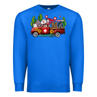 True Royal ma medical assistant nurse truck with cactus and sunflowers Premium Sweatshirt - AdoDesignShop