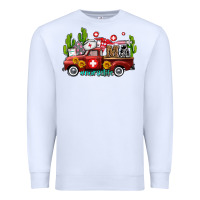 White ma medical assistant nurse truck with cactus and sunflowers Premium Sweatshirt - AdoDesignShop