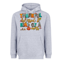 Heather Grey thankful  blessed and kind of a mess Heavyweight Hoodie - AdoDesignShop