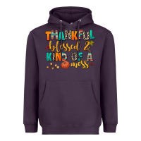 Plum thankful  blessed and kind of a mess Heavyweight Hoodie - AdoDesignShop