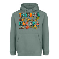 Sage thankful  blessed and kind of a mess Heavyweight Hoodie - AdoDesignShop