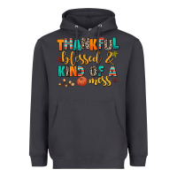 Smoke thankful  blessed and kind of a mess Heavyweight Hoodie - AdoDesignShop
