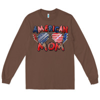 Chestnut American mom Long Sleeve Tee - Zillion Design Studio