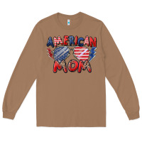 Toasted Coconut American mom Long Sleeve Tee - Zillion Design Studio