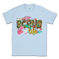 Dusty Blue scrub life Classic Tee - texasbilliewilder