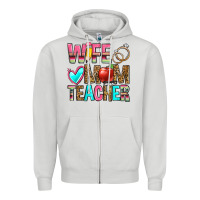 Dove Grey wife mom teacher Zipper Hoodie - Zillion Design Studio