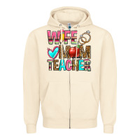Sandshell wife mom teacher Zipper Hoodie - Zillion Design Studio